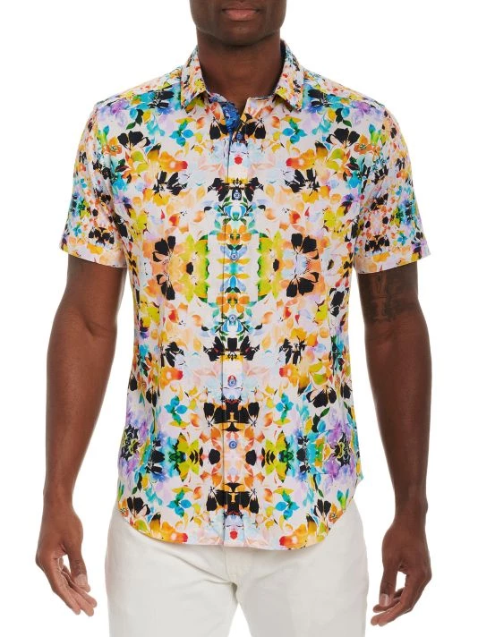 Robert Graham Castaway Classic-Fit Short-Sleeve Woven Shirt For Men 5 Robert Graham Castaway Classic-Fit Short-Sleeve Woven Shirt For Men - Image 3