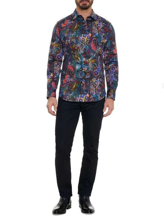 Robert Graham Mixed Print Cotton Sport Shirt For Men 4 Robert Graham Mixed Print Cotton Sport Shirt For Men - Image 2