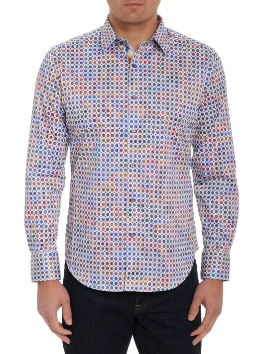 Robert Graham Merrimack Foulard-Print Long-Sleeve Shirt For Men 3 Robert Graham Merrimack Foulard-Print Long-Sleeve Shirt For Men