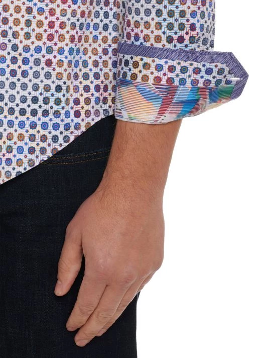 Robert Graham Merrimack Foulard-Print Long-Sleeve Shirt For Men 7 Robert Graham Merrimack Foulard-Print Long-Sleeve Shirt For Men - Image 5