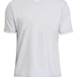 Robert Graham Maxfield V-Neck Tee For Men White