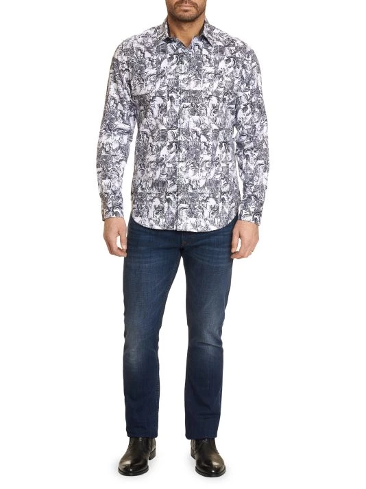 Robert Graham Pushing Paint Classic-Fit Printed Shirt For Men 4 Robert Graham Pushing Paint Classic-Fit Printed Shirt For Men - Image 2