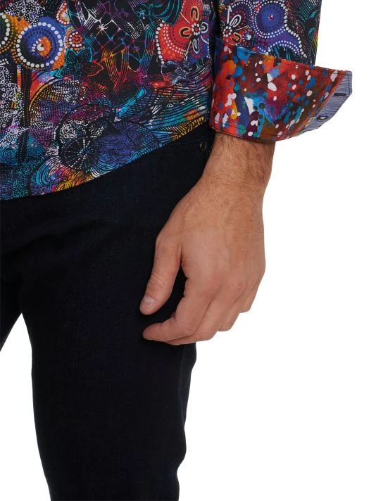 Robert Graham Mixed Print Cotton Sport Shirt For Men 10 Robert Graham Mixed Print Cotton Sport Shirt For Men - Image 8