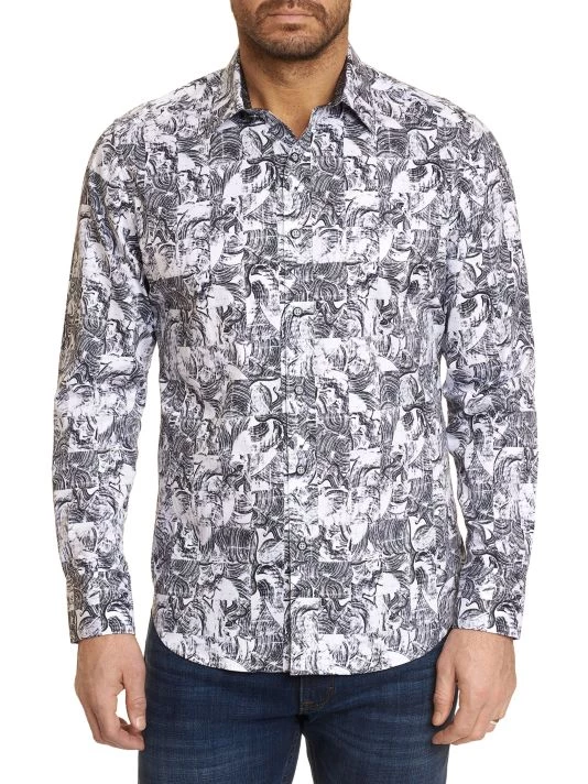 Robert Graham Pushing Paint Classic-Fit Printed Shirt For Men 5 Robert Graham Pushing Paint Classic-Fit Printed Shirt For Men - Image 3