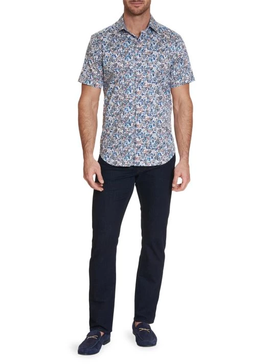 Robert Graham Pershing Classic-Fit Short-Sleeve Printed Sport Shirt For Men 4 Robert Graham Pershing Classic-Fit Short-Sleeve Printed Sport Shirt For Men - Image 2