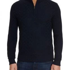 Robert Graham The Vasa Quarter-Zip Mockneck Sweater For Men Navy -Outlet Robert Graham Store unnamed file 1138