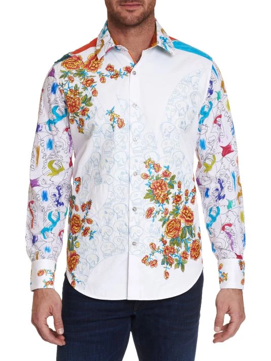 Robert Graham Art Of Murro Floral-Print Sport Shirt For Men 3 Robert Graham Art Of Murro Floral-Print Sport Shirt For Men