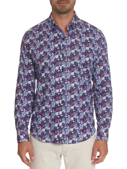 Robert Graham Dunn Floral Stretch-Cotton Shirt For Men 5 Robert Graham Dunn Floral Stretch-Cotton Shirt For Men - Image 3