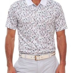Robert Graham Cocktail Print Polo Shirt For Men