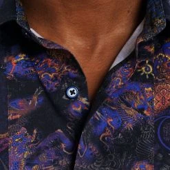 Robert Graham Dragon-Print Short-Sleeve Shirt For Men -Outlet Robert Graham Store unnamed file 1236