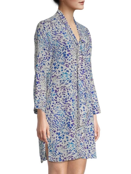 Robert Graham Brenna Animal Print Shirtdress 6 Robert Graham Brenna Animal Print Shirtdress - Image 4