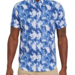 Robert Graham Blue Hill Woven Linen Button-Up For Men