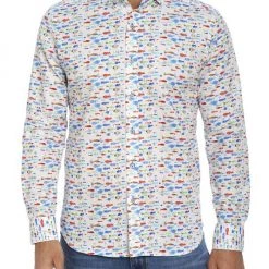 Robert Graham Mahi Mahi Short-Sleeve Woven Shirt For Men