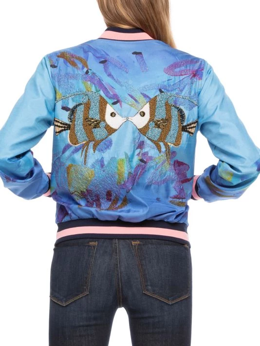 Robert Graham Meredith Embroidered Silk Bomber 5 Robert Graham Meredith Embroidered Silk Bomber - Image 3