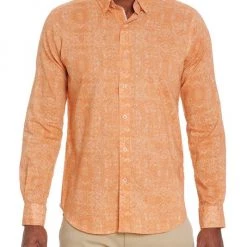 Robert Graham Harpswell Long-Sleeve Woven Shirt For Men Teal