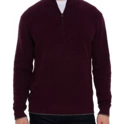 Robert Graham Hervey Quarter-Zip Sweater For Men Berry -Outlet Robert Graham Store unnamed file 182