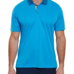 Robert Graham Pique Knit Polo For Men Aqua -Outlet Robert Graham Store unnamed file 209