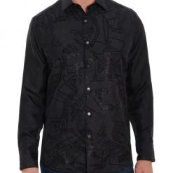Robert Graham X Def Leppard Classic-Fit Beaded Shirt For Men
