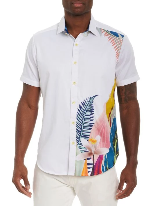 Robert Graham Coastal Venture Embroidered Classic-Fit Short-Sleeve Woven Shirt For Men 3 Robert Graham Coastal Venture Embroidered Classic-Fit Short-Sleeve Woven Shirt For Men