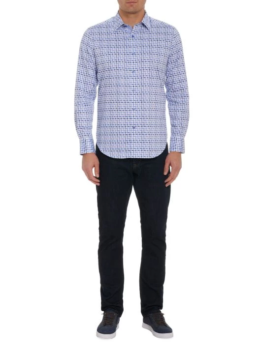 Robert Graham RG Battleship Geometric Classic-Fit Long-Sleeve Woven Shirt For Men 4 Robert Graham RG Battleship Geometric Classic-Fit Long-Sleeve Woven Shirt For Men - Image 2