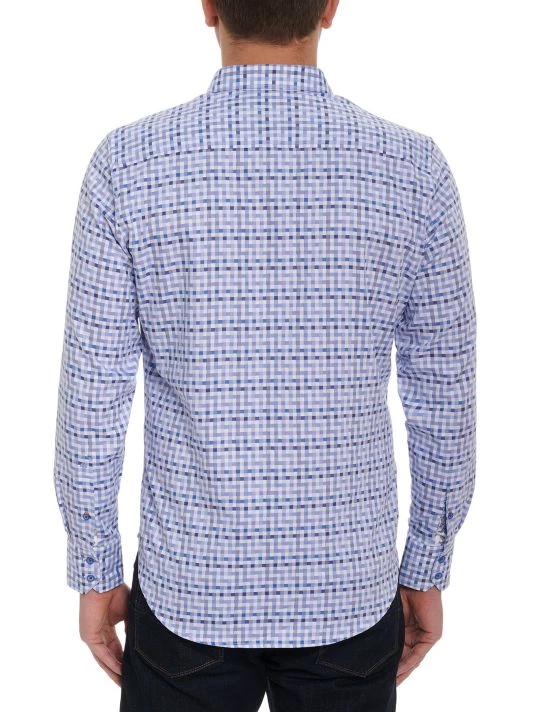 Robert Graham RG Battleship Geometric Classic-Fit Long-Sleeve Woven Shirt For Men 6 Robert Graham RG Battleship Geometric Classic-Fit Long-Sleeve Woven Shirt For Men - Image 4