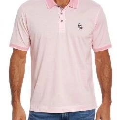 Robert Graham Archie Polo Shirt For Men Pink