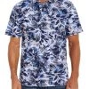 Robert Graham Wave Decay Knit Cotton Piqué Polo For Men Blue