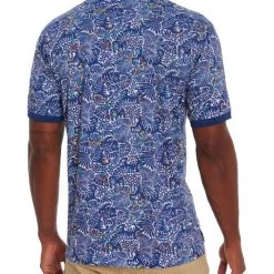 Robert Graham Blue Pearl Knit Polo Shirt For Men -Outlet Robert Graham Store unnamed file 459