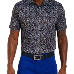 Robert Graham Shark Bait Knit Polo Shirt For Men Black -Outlet Robert Graham Store unnamed file 468