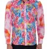Robert Graham Coral Twist Floral Dip-Dye Classic-Fit Long-Sleeve Shirt For Men -Outlet Robert Graham Store unnamed file 469