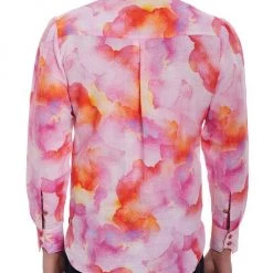 Robert Graham Coral Twist Floral Dip-Dye Classic-Fit Long-Sleeve Shirt For Men -Outlet Robert Graham Store unnamed file 471