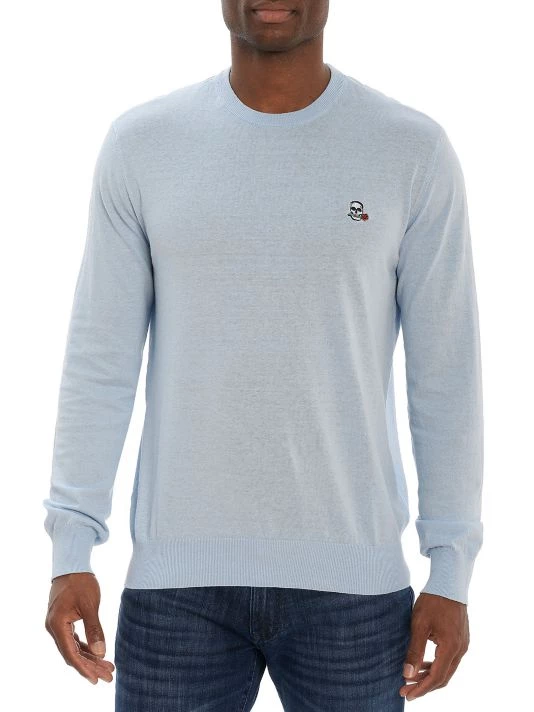 Robert Graham Drifters Embroidered Skull Long-Sleeve T-Shirt For Men Navy 7 Robert Graham Drifters Embroidered Skull Long-Sleeve T-Shirt For Men Navy - Image 5