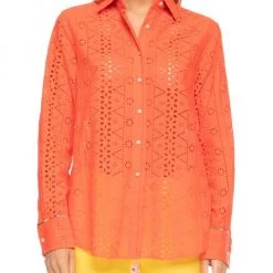 Robert Graham Carrie Eyelet Button-Up Shirt