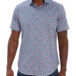 Robert Graham Coral Twist Short-Sleeve Woven Shirt For Men -Outlet Robert Graham Store unnamed file 533