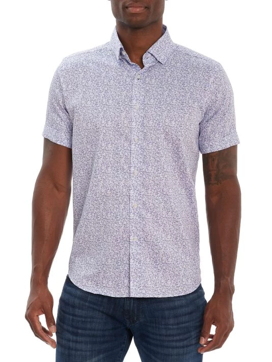 Robert Graham Park Shore Allover Print Tailored-Fit Short-Sleeve Shirt For Men 3 Robert Graham Park Shore Allover Print Tailored-Fit Short-Sleeve Shirt For Men