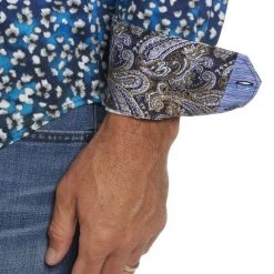 Robert Graham Casa Aqua Stretch Cotton Shirt For Men -Outlet Robert Graham Store unnamed file 546