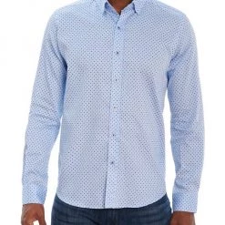 Robert Graham Oyster Bay Tailored-Fit Long-Sleeve Woven Shirt For Men