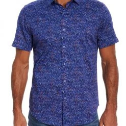 Robert Graham Back Bay Short-Sleeve Woven Shirt For Men