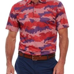 Robert Graham Camo-Print Golf Polo For Men Red -Outlet Robert Graham Store unnamed file 573