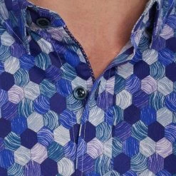 Robert Graham Hexagon-Print Short-Sleeve Shirt For Men -Outlet Robert Graham Store unnamed file 659