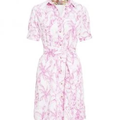 Robert Graham Carolina Tropical-Print Shirtdress