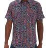 Robert Graham Crewcut Crinkle Short-Sleeve Shirt For Men