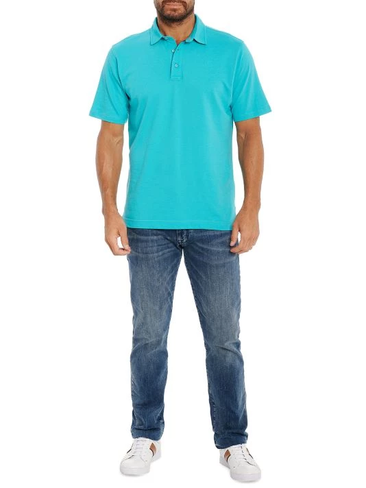 Robert Graham Sea Level Knit Polo Shirt For Men Seafoam 4 Robert Graham Sea Level Knit Polo Shirt For Men Seafoam - Image 2
