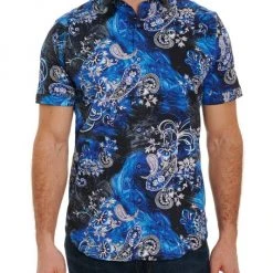 Robert Graham Sunami Paisley Print Short-Sleeve Shirt For Men