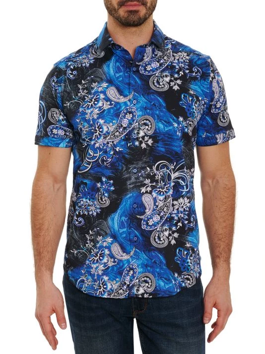 Robert Graham Sunami Paisley Print Short-Sleeve Shirt For Men 3 Robert Graham Sunami Paisley Print Short-Sleeve Shirt For Men
