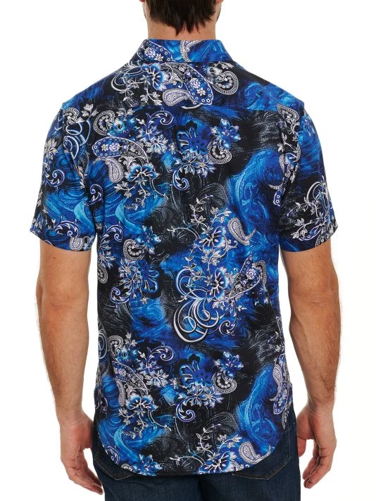 Robert Graham Sunami Paisley Print Short-Sleeve Shirt For Men 5 Robert Graham Sunami Paisley Print Short-Sleeve Shirt For Men - Image 3