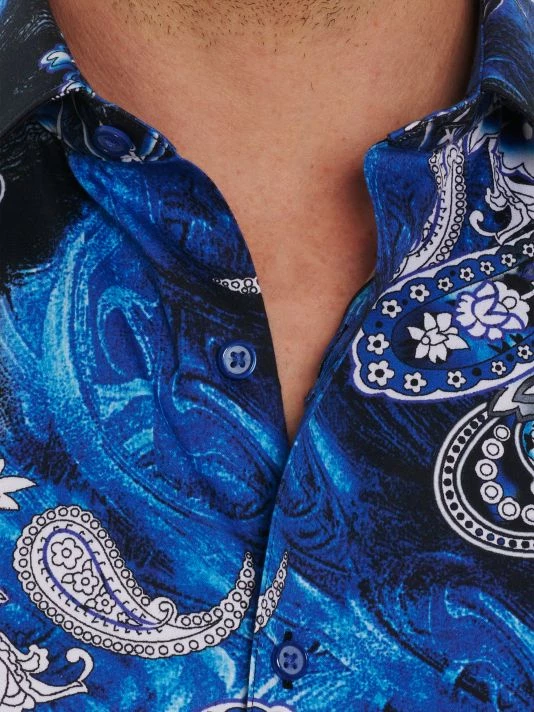 Robert Graham Sunami Paisley Print Short-Sleeve Shirt For Men 6 Robert Graham Sunami Paisley Print Short-Sleeve Shirt For Men - Image 4