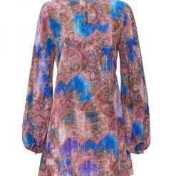 Robert Graham Giselle Blouson-Sleeve Minidress