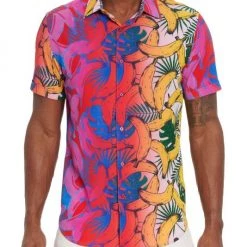 Robert Graham Banana Split Short-Sleeve Woven Shirt For Men