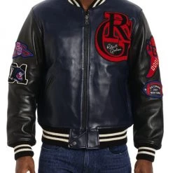 Robert Graham The Letterman Leather Varsity Jacket For Men